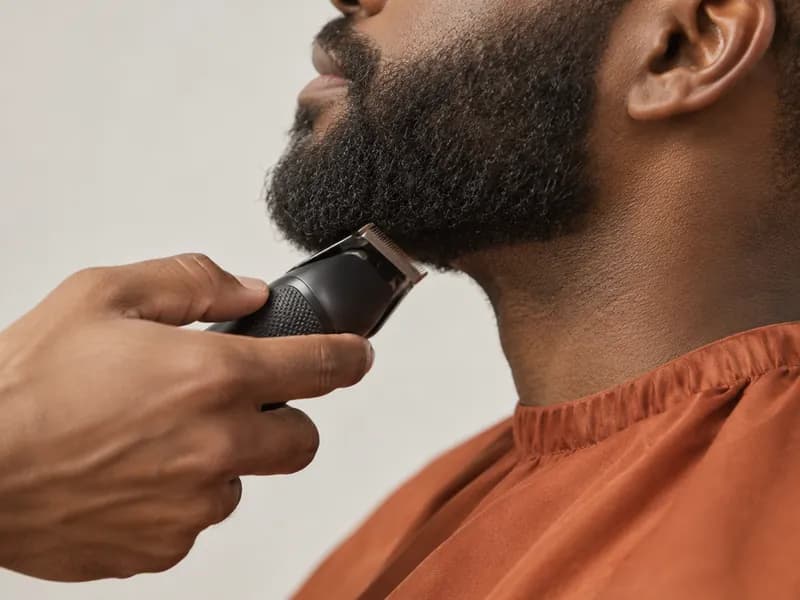 Taille de barbe à la tondeuse de précision