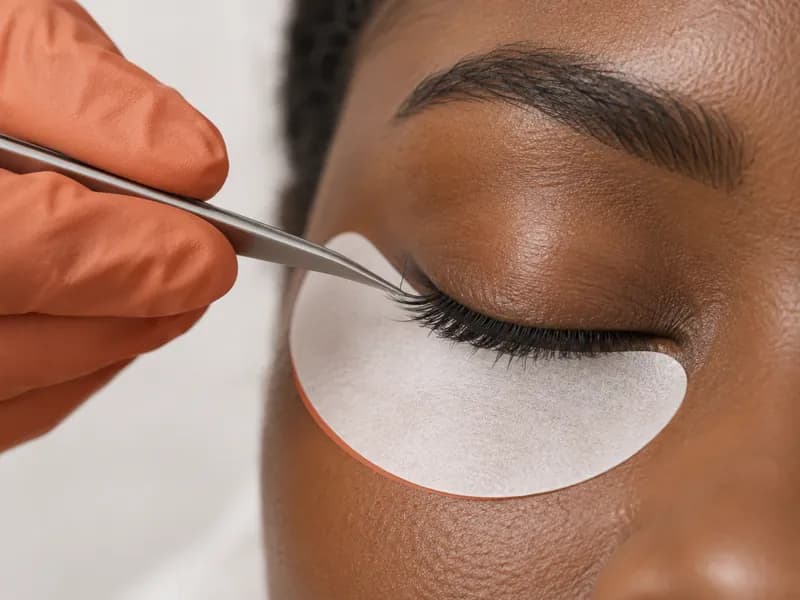 Pose d'extensions de cils