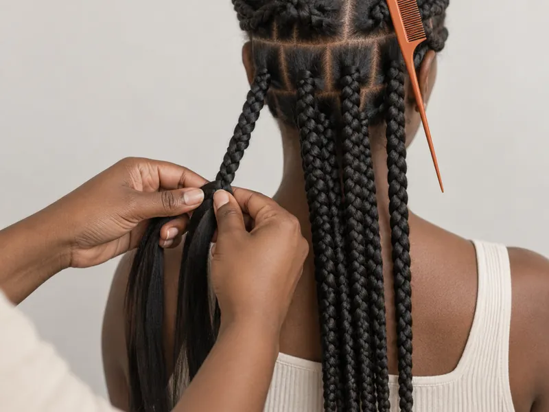 Réalisation de box braids
